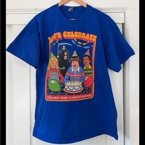 Gildan Steven Rhodes Blue Birthday Celebration Graphic Tee men’s Large